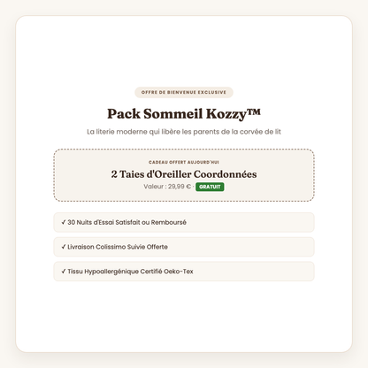 Offre Spéciale : 2 Taies d Oreiller Assorties Offertes