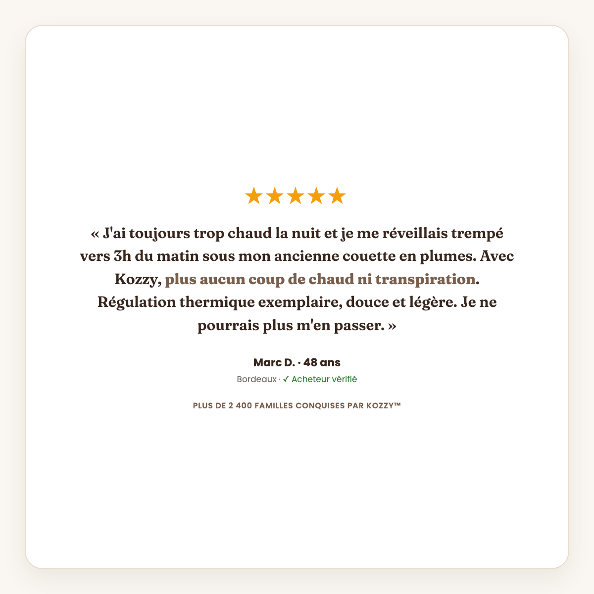 Avis vérifié Marc D.